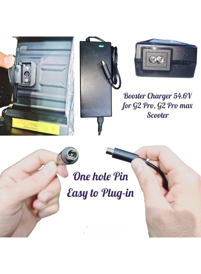 54.6V Charger for Kuko G2 pro, G2 pro max Scooter, One Hole Plug also use for all 50V to 58V Scooter, Fast Charging, Charging Indicator, Easy to Plug-in, easy to charge your Scooter anywhere. - Image 4